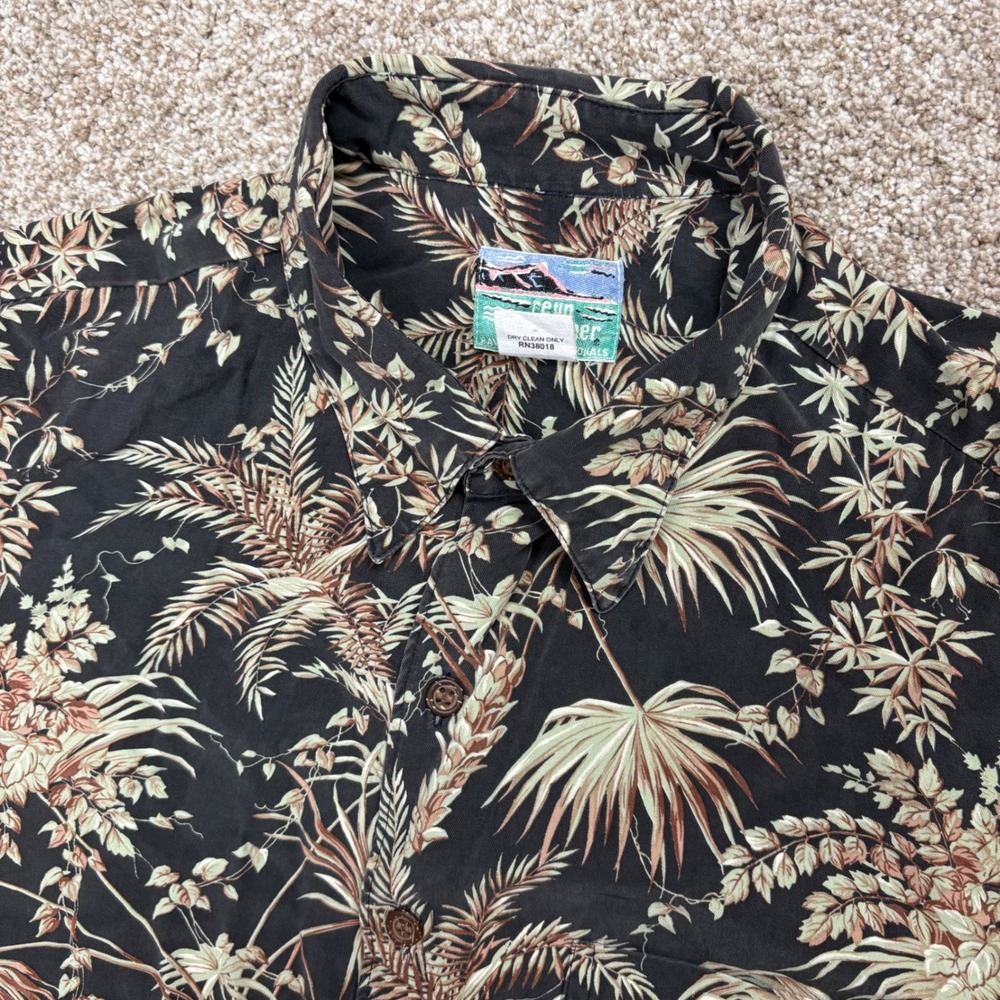 Vintage Reyn Spooner Hawaiian Shirt Men's Large Hawaiian Traditionals Spun Rayon